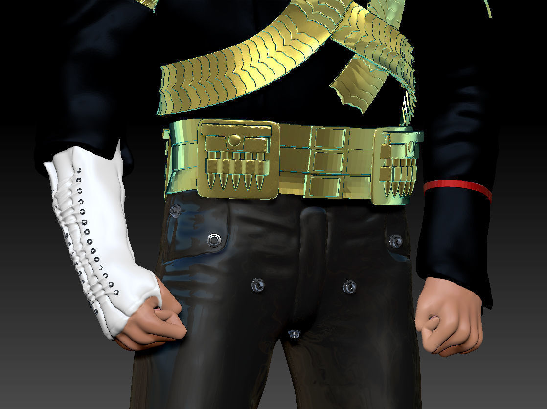 Michael Jackson 3d Model Textured 3d Printable 3D print model_12