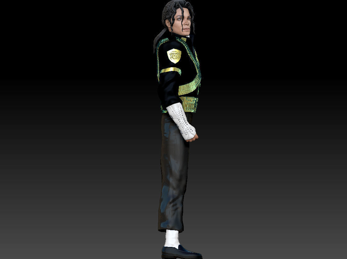 Michael Jackson 3d Model Textured 3d Printable 3D print model_8