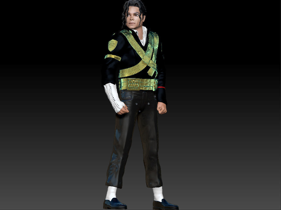 Michael Jackson 3d Model Textured 3d Printable 3D print model_4