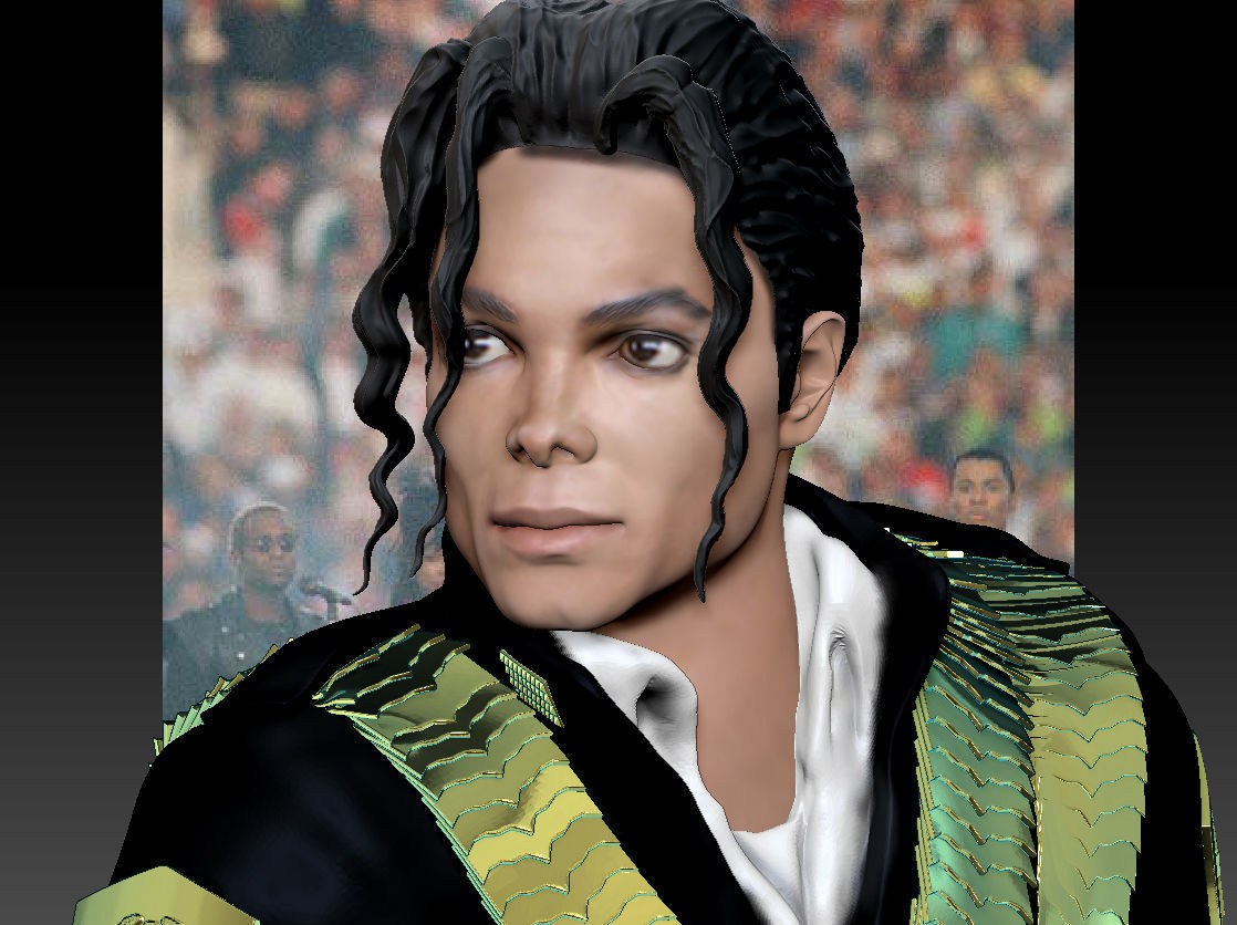 Michael Jackson 3d Model Textured 3d Printable 3D print model_22