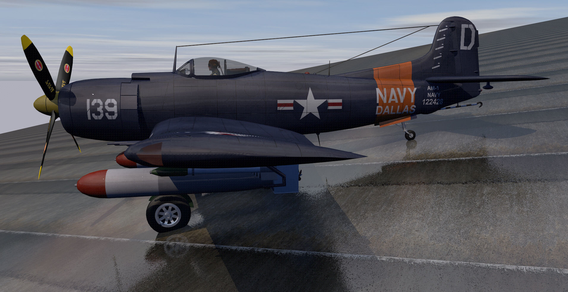 Martin AM-1 Mauler 3D model_1