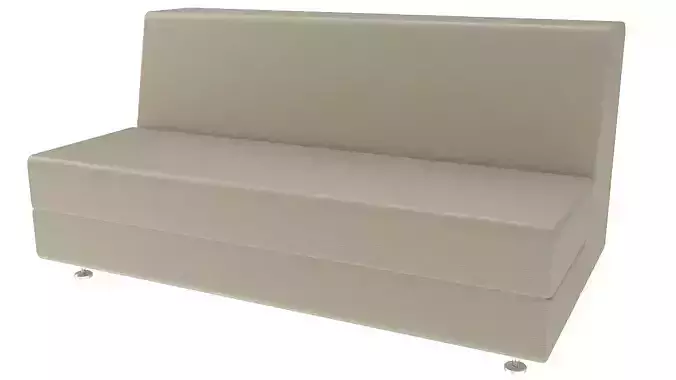Memory foam padded sofa 3D model