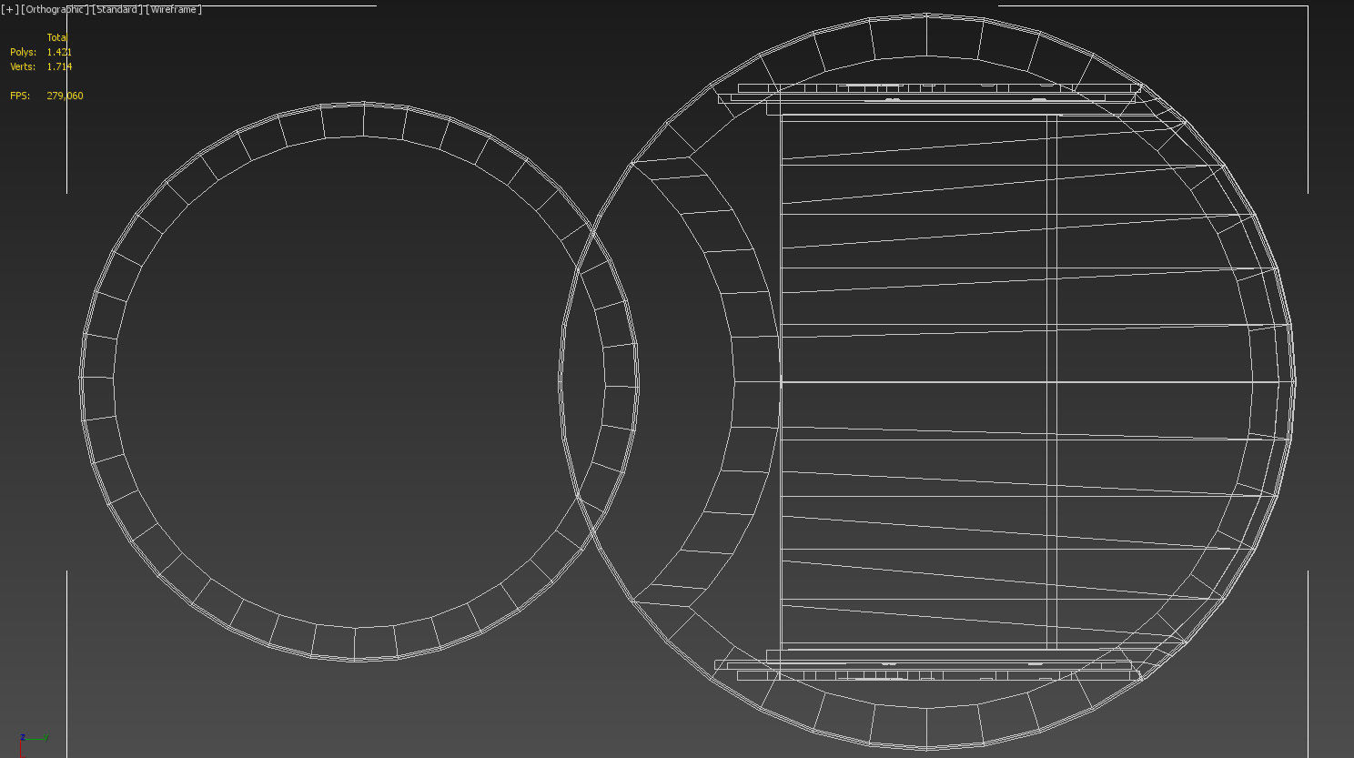 Cylinder table push drawer 3D model_18