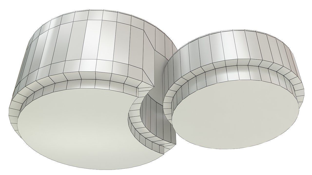 Cylinder table push drawer 3D model_14