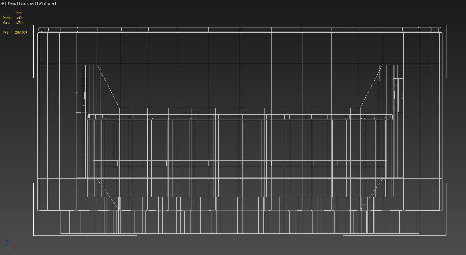 Cylinder table push drawer 3D model_19