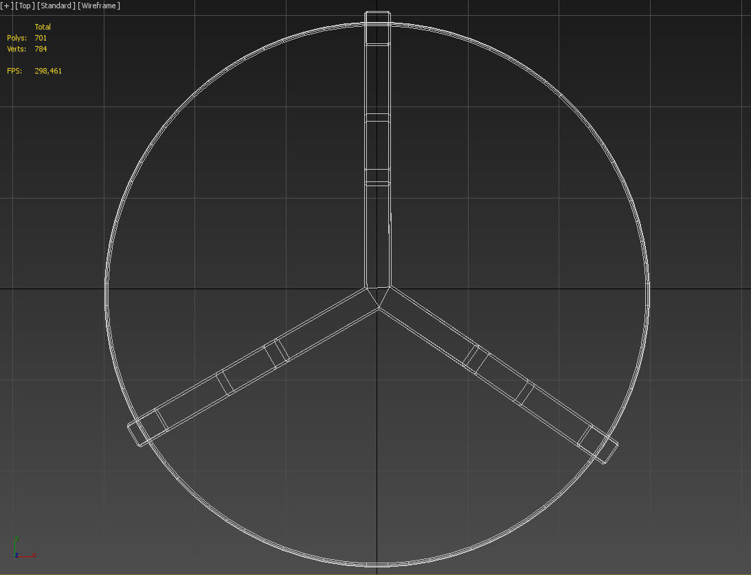 Three legs black table 3D model_9