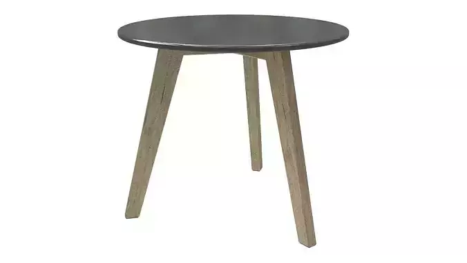 Three legs black table 3D model