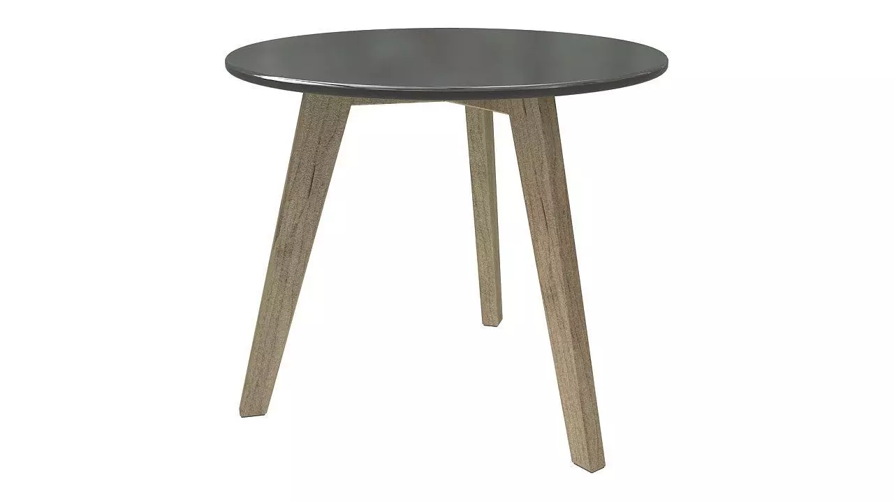 Three legs black table 3D model_0