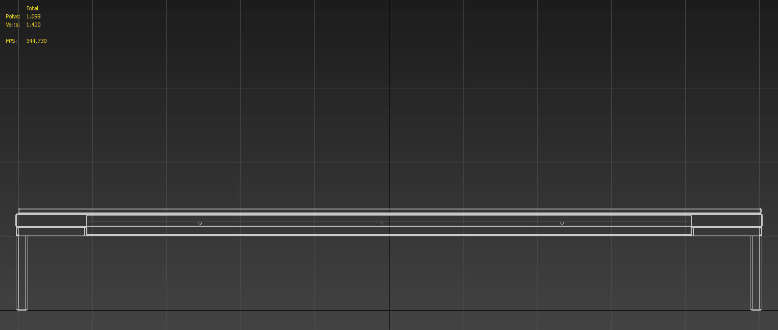 Wooden center table with glass 3D model_10