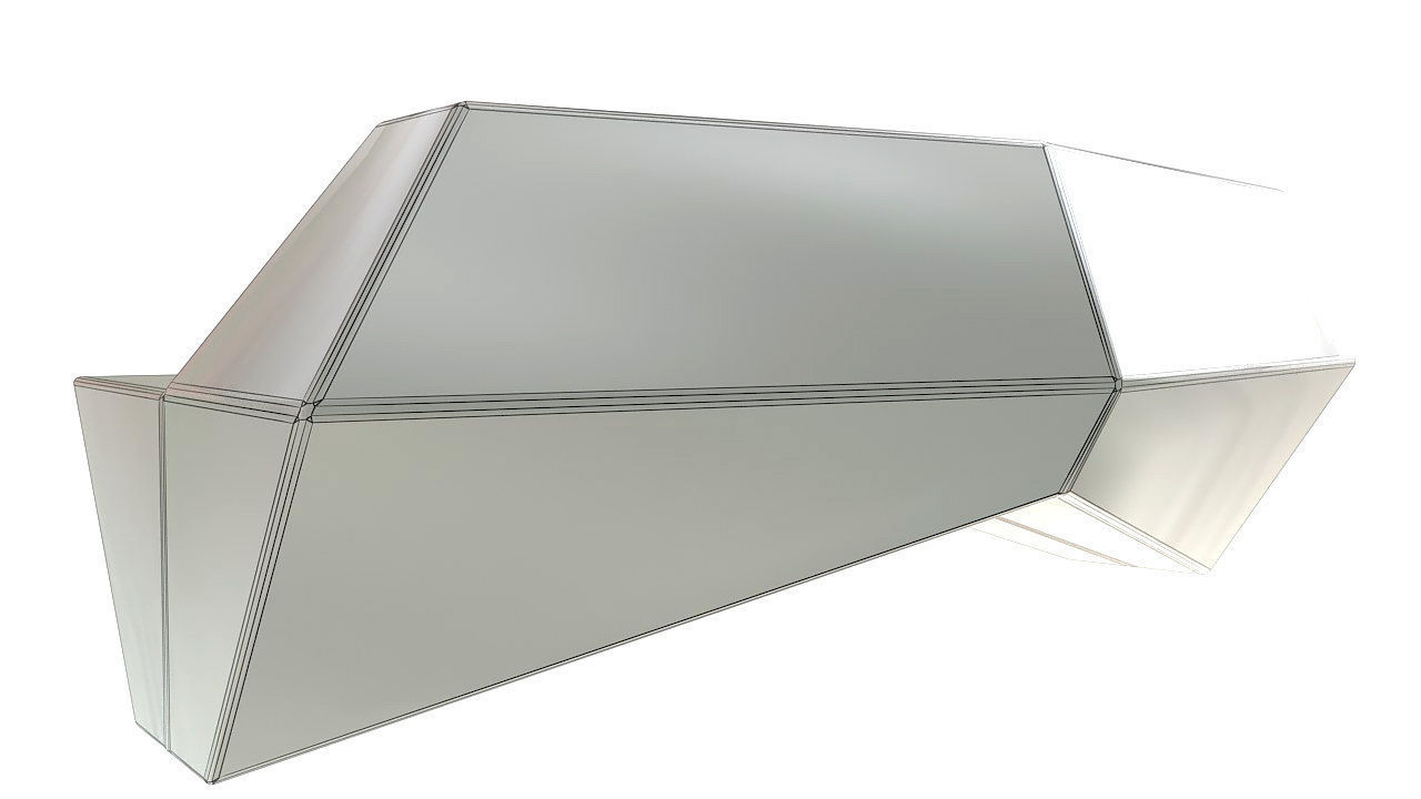 Modern plastic outdoor bench 3D model_16