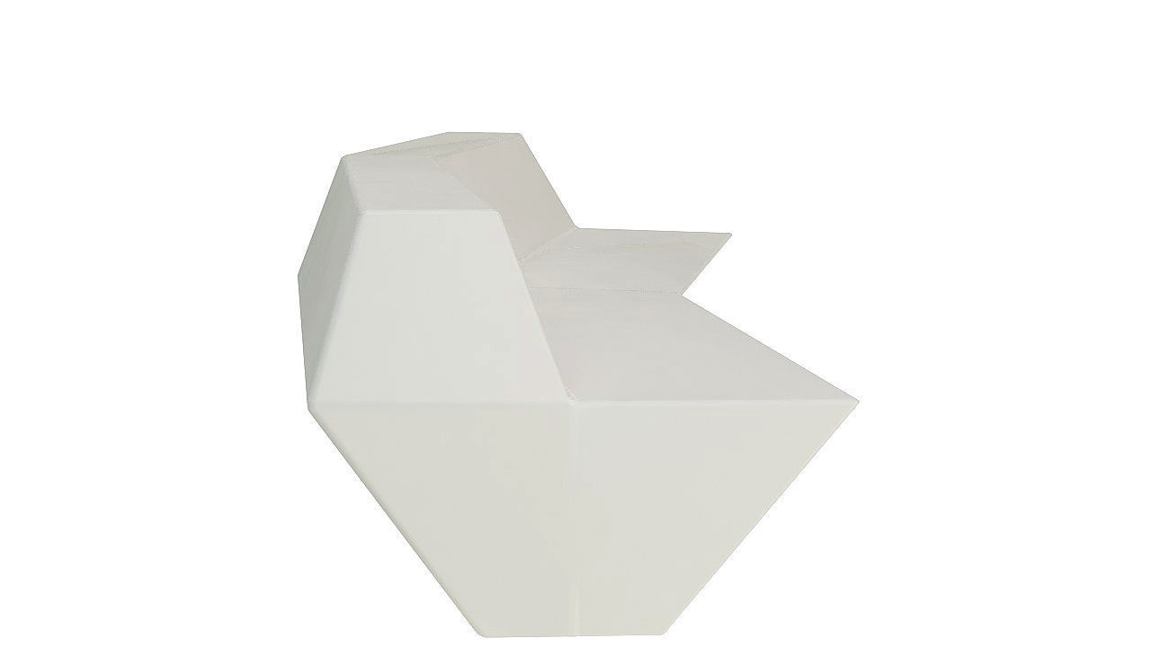 Modern plastic outdoor bench 3D model_10