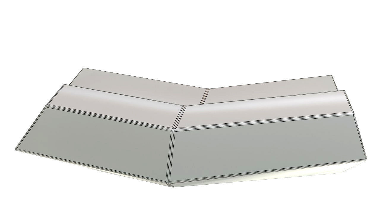 Modern plastic outdoor bench 3D model_17