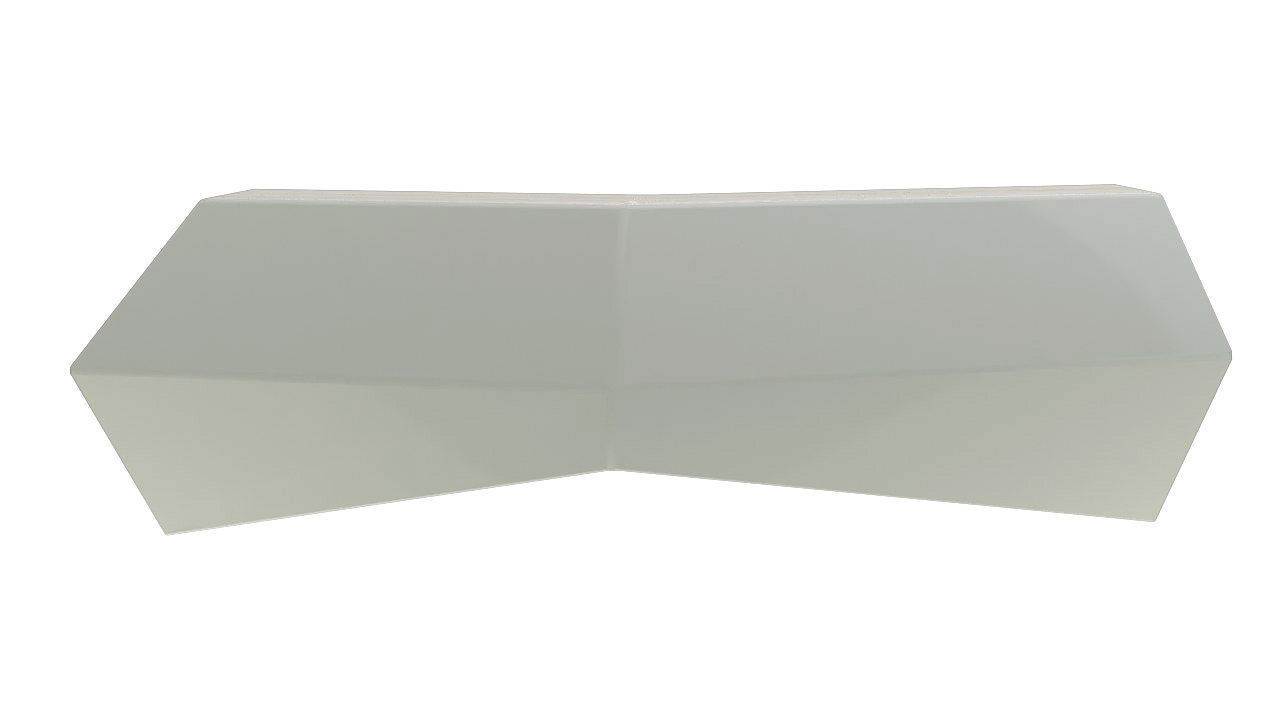 Modern plastic outdoor bench 3D model_8