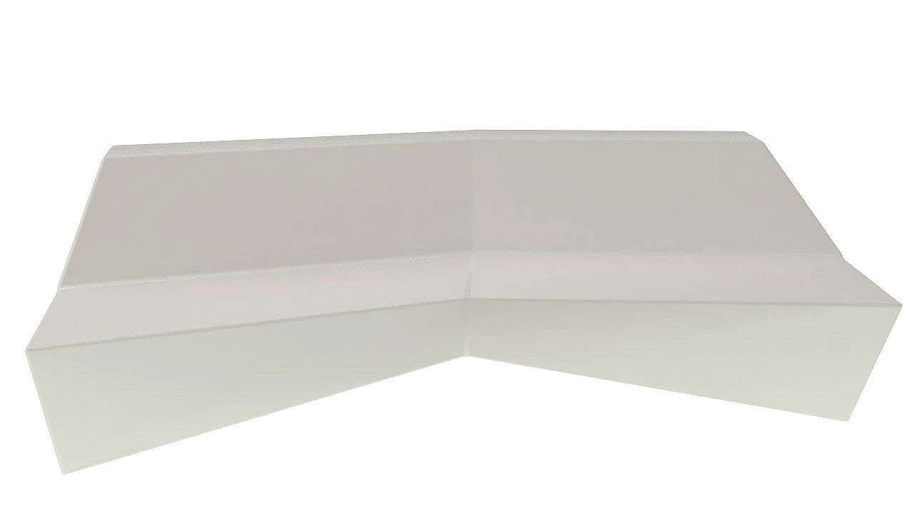 Modern plastic outdoor bench 3D model_3