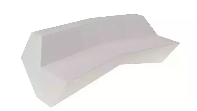 Modern plastic outdoor bench 3D model