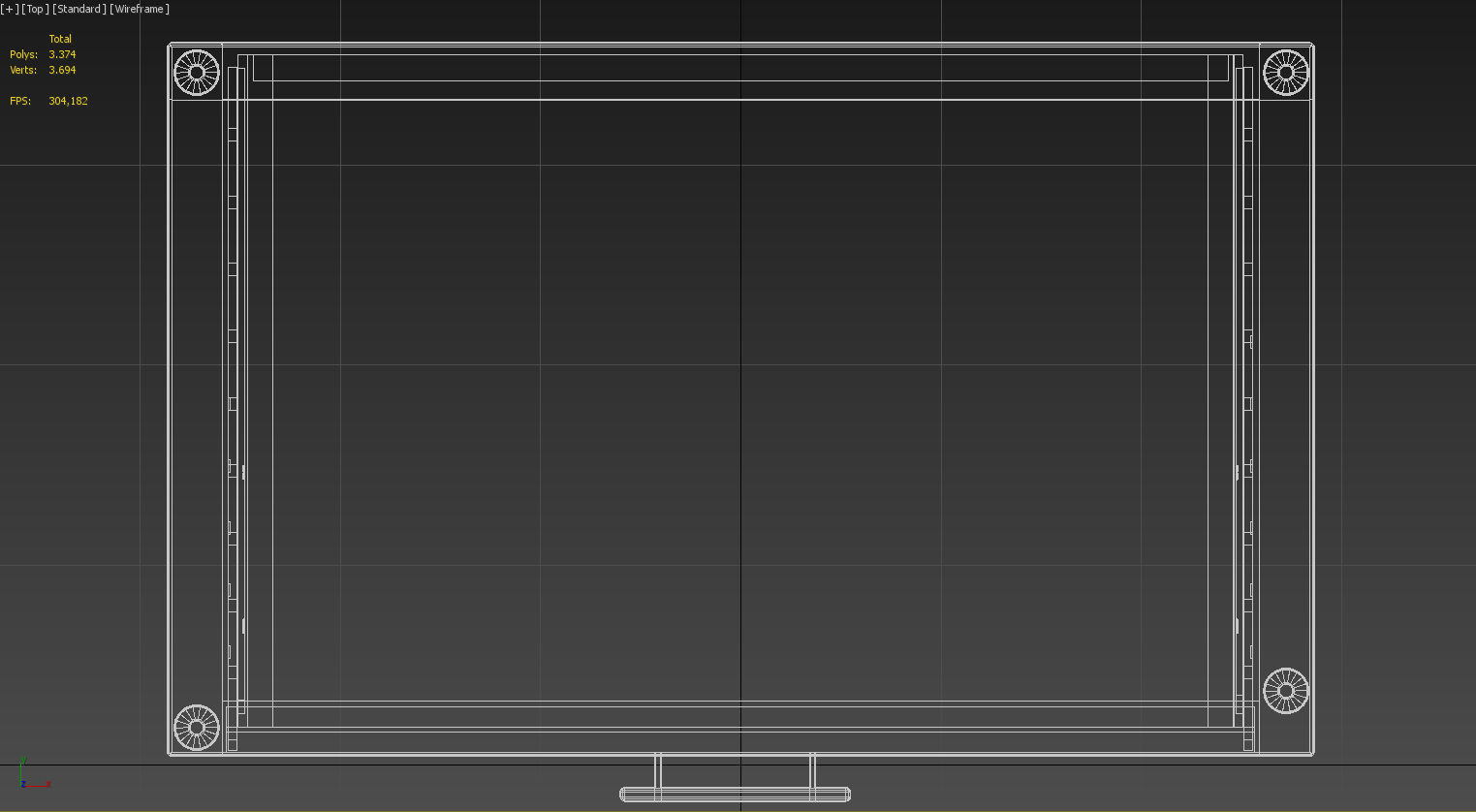 Wooden nightstand with drawers 3D model_15