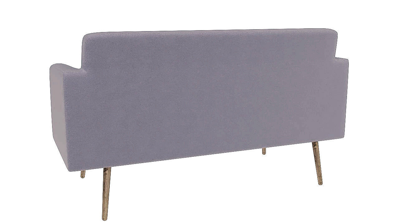 Two seater padded sofa 3D model_5