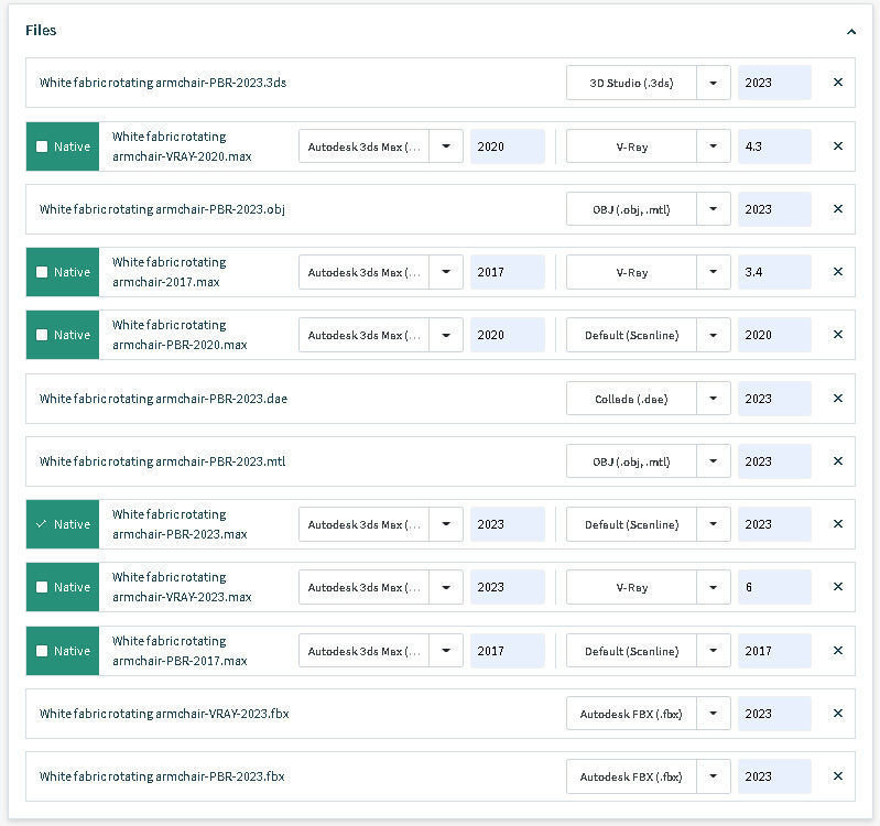 White fabric rotating armchair 3D model_19