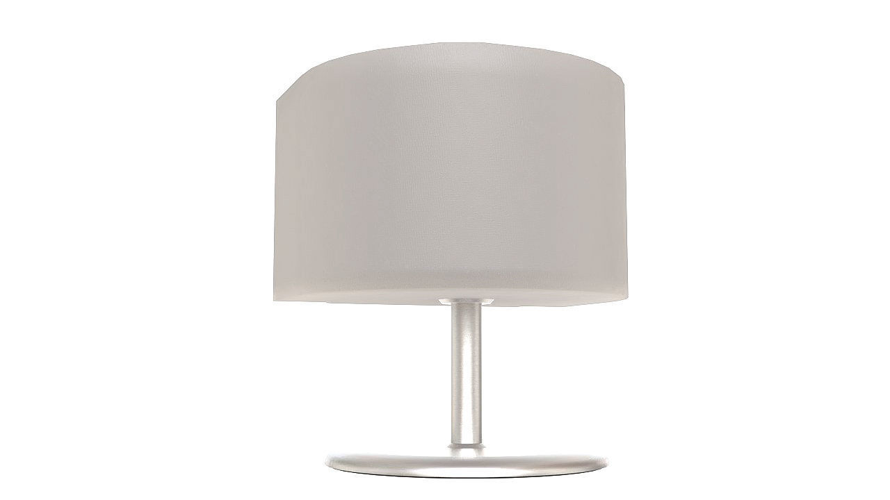 White fabric rotating armchair 3D model_5