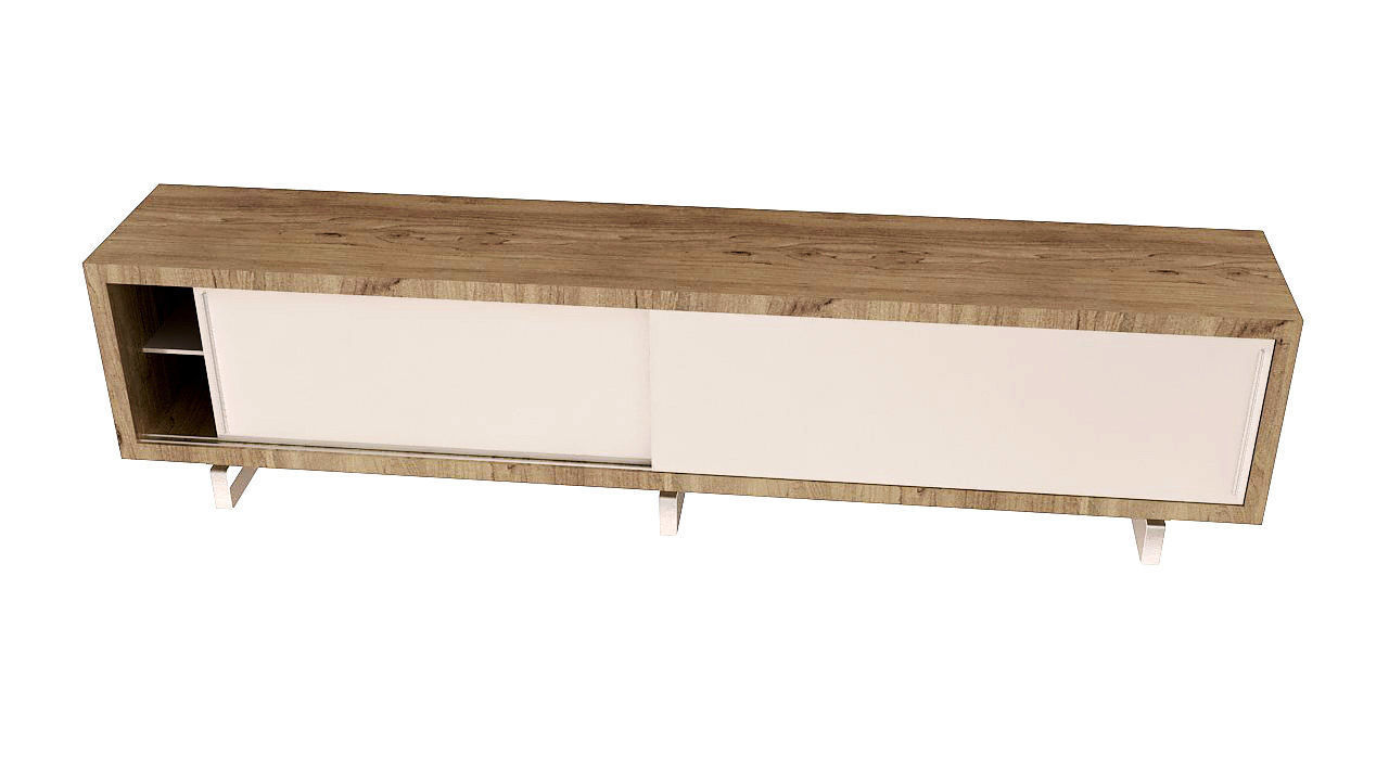 Console table tv stand 3D model_2