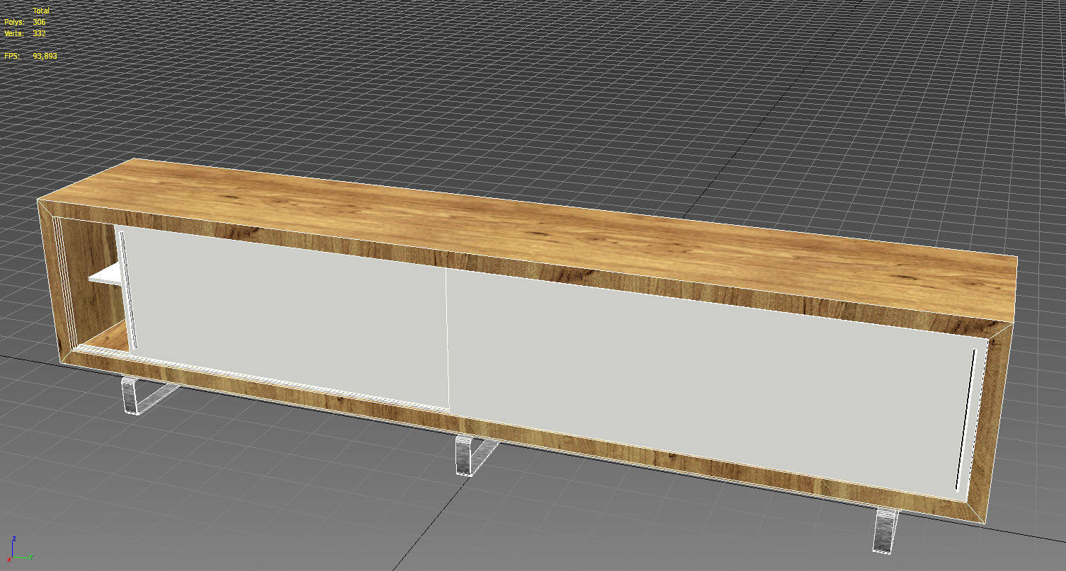 Console table tv stand 3D model_11