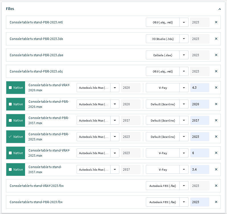 Console table tv stand 3D model_16