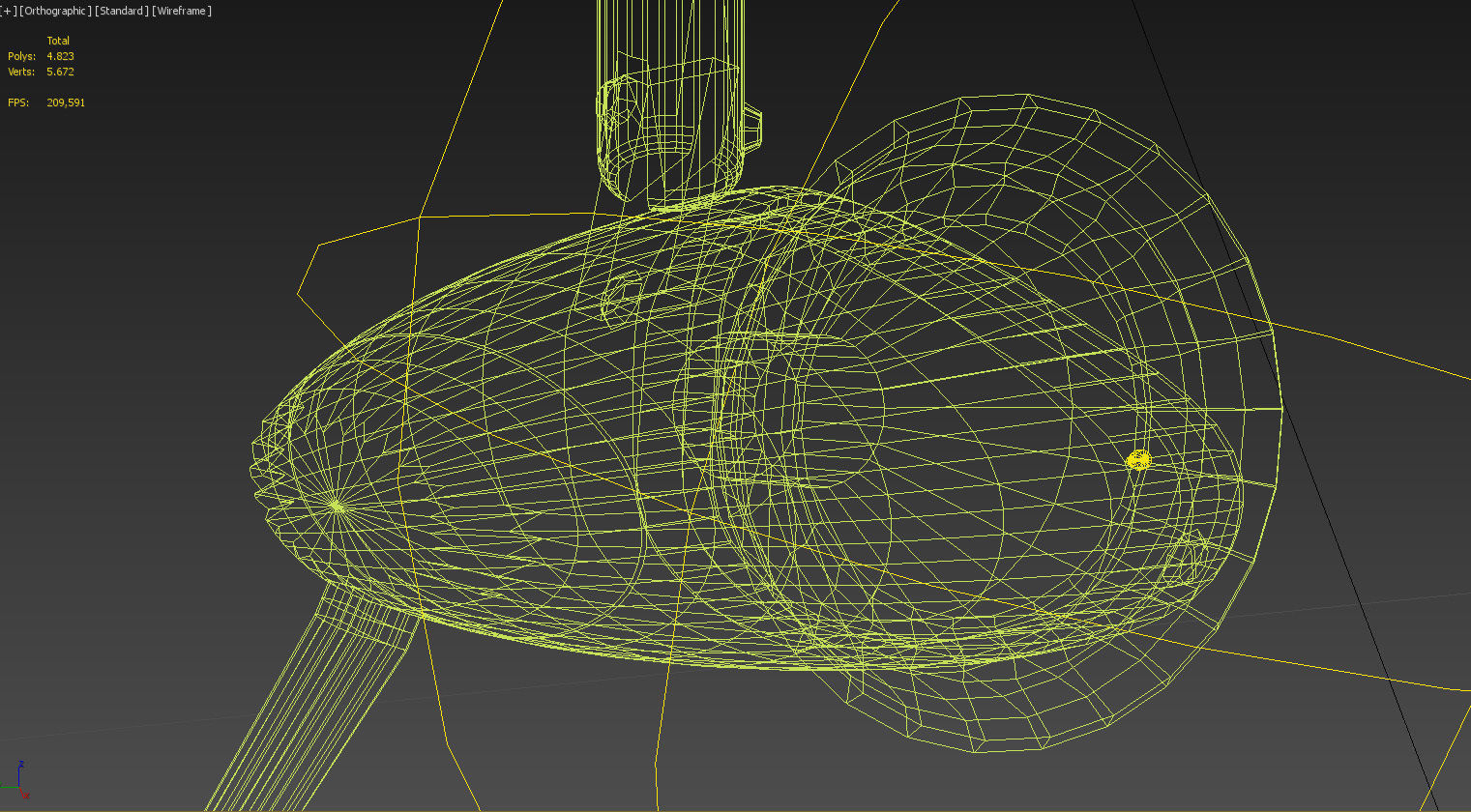Ceiling lamp triple halogen 3D model_17