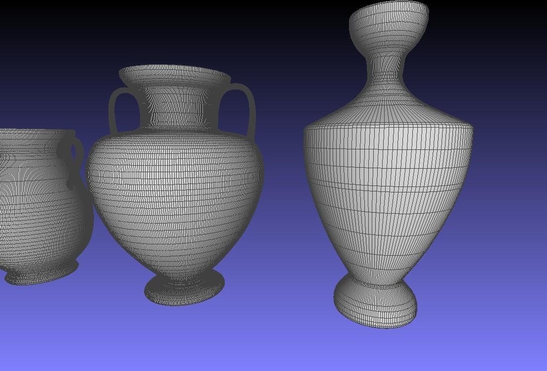 Greek vases collection - 3 Aryballos and 3 Amphoras 3D model_18