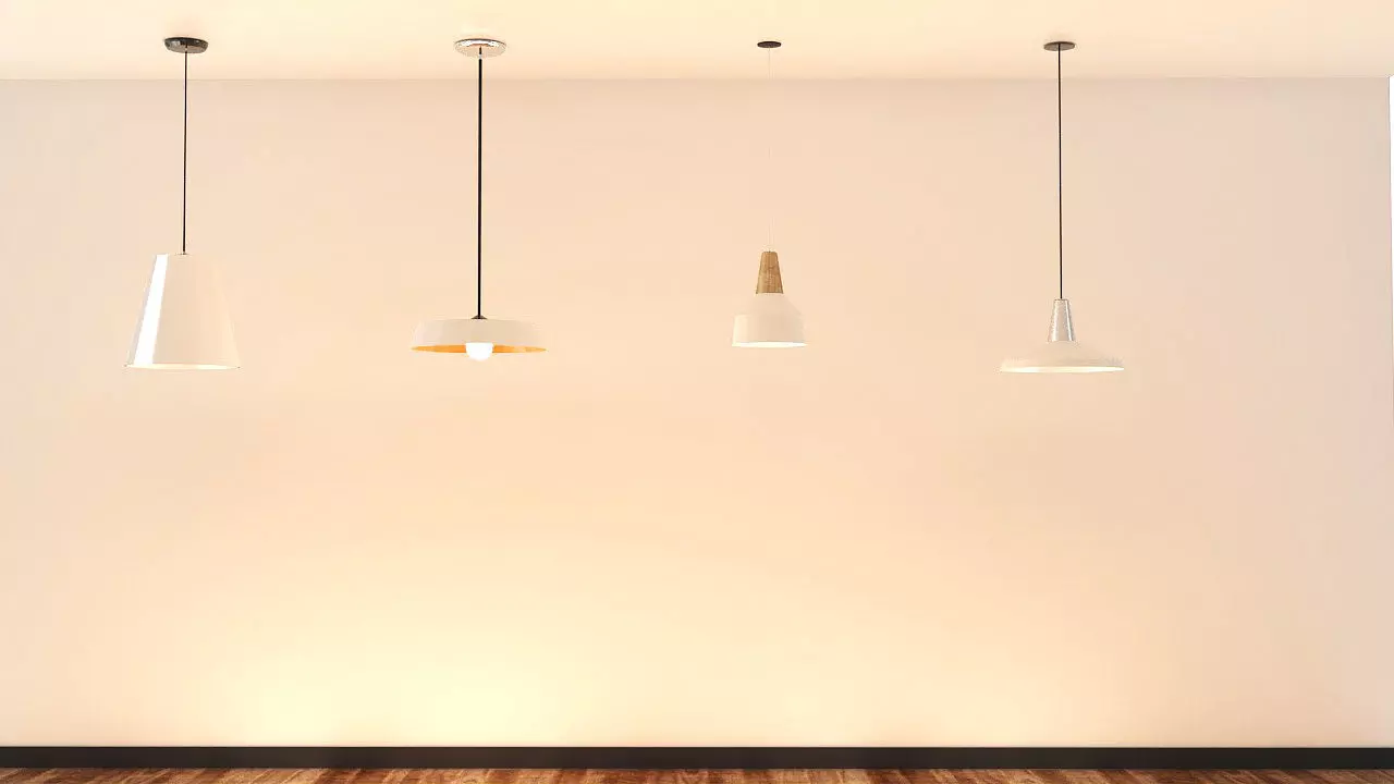 Hanging lights Lamp set 3D model_0