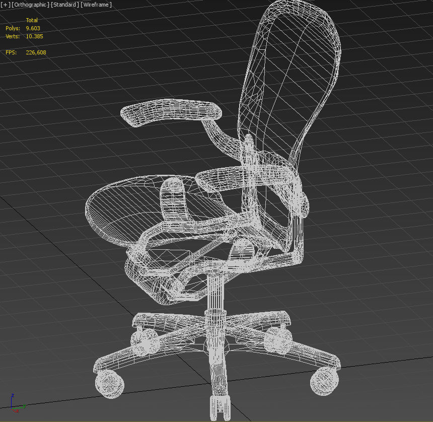 Aeron office chair - Herman Miller 3D model_19