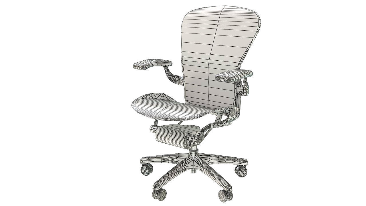 Aeron office chair - Herman Miller 3D model_9