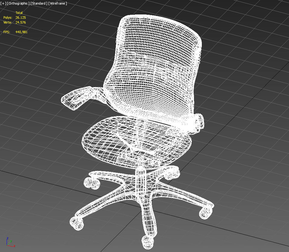 Knoll Generation office chair 3D model_19