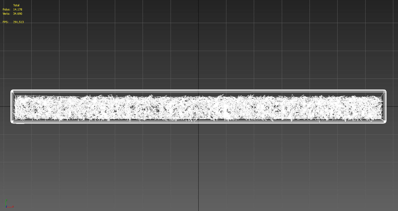 Artificial grass wooden pot 3D model_14