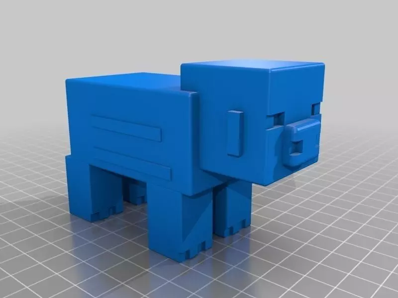 Minecraft pig rounded Free 3D print model_0