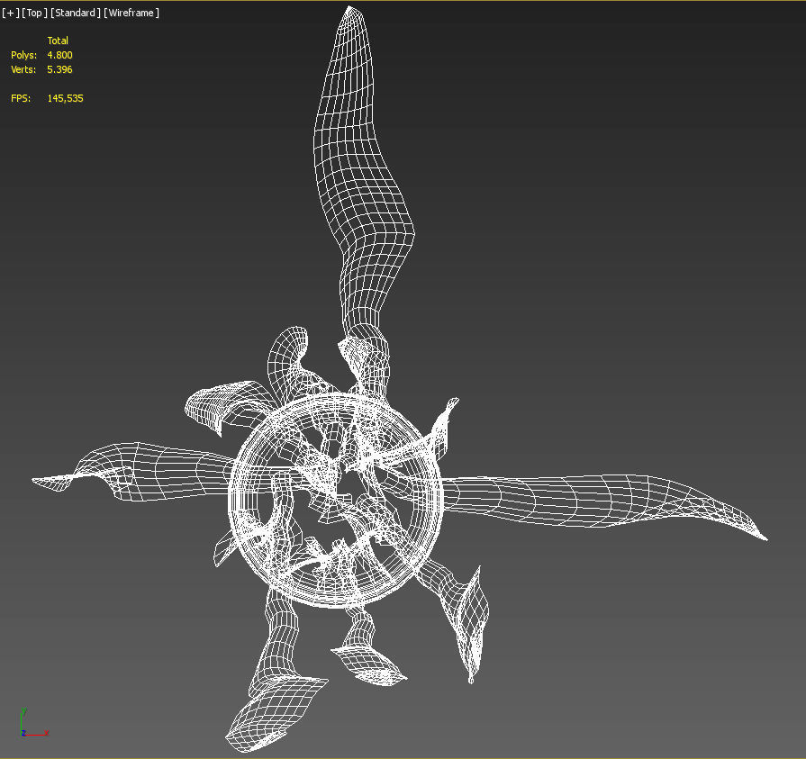 Tropical leaves glass vase 3D model_20