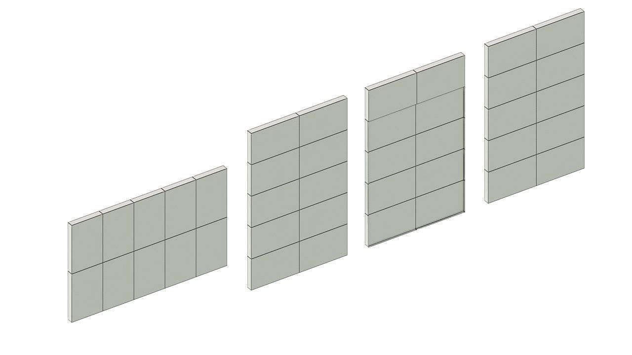 Four Light switches set 3D model_7