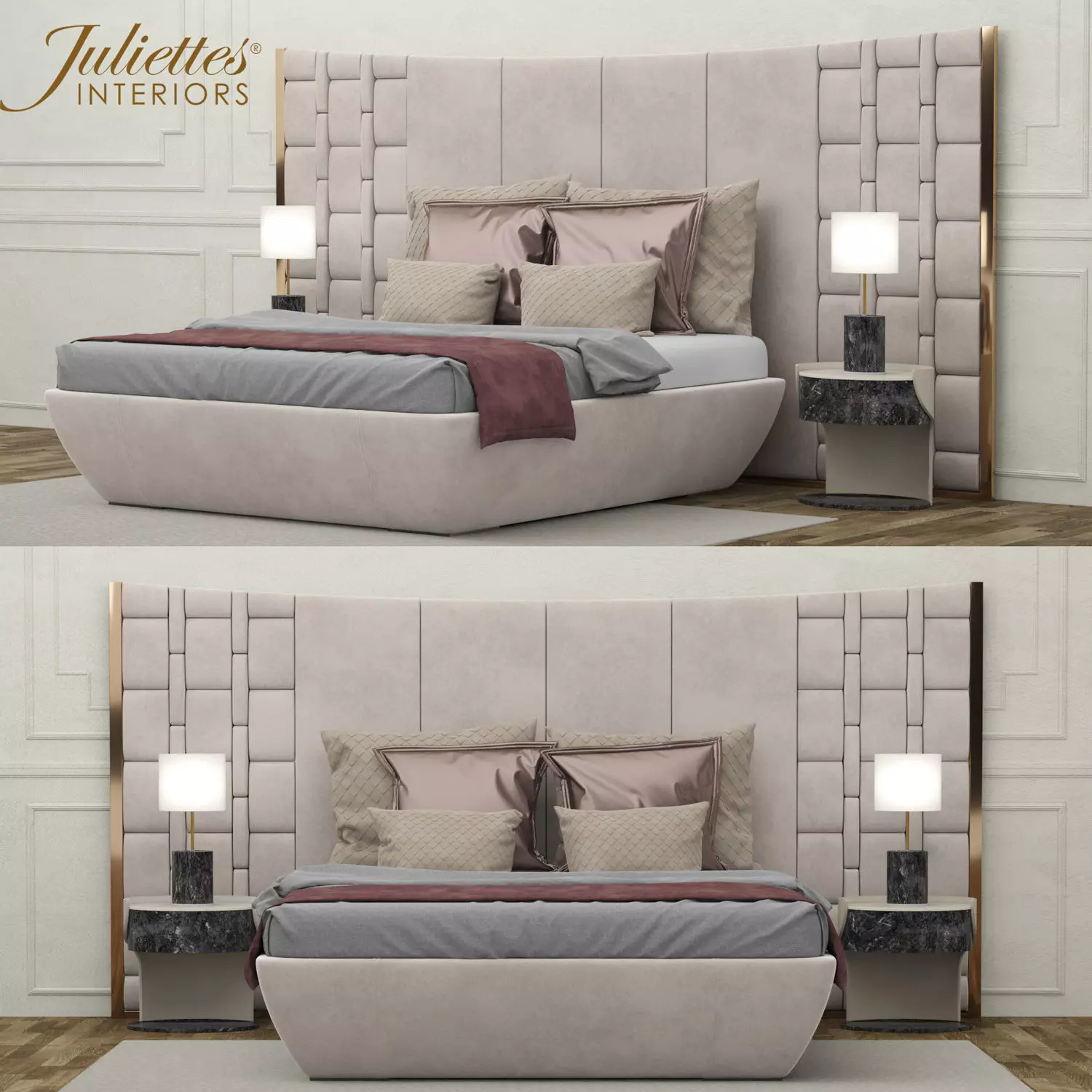 Bed Juliettes Interiors 3D model