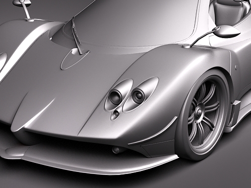 Pagani Zonda Cinque Roadster 2010 3D Model 3D model_12