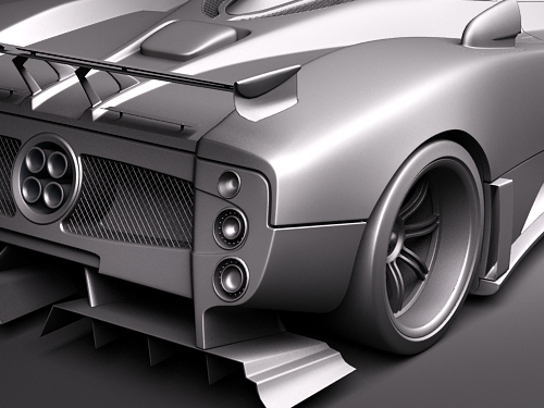 Pagani Zonda Cinque Roadster 2010 3D Model 3D model_11