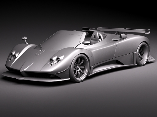 Pagani Zonda Cinque Roadster 2010 3D Model 3D model_13