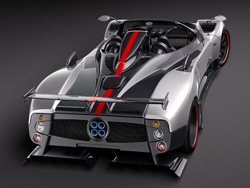 Pagani Zonda Cinque Roadster 2010 3D Model 3D model_4