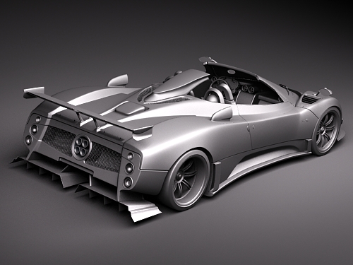 Pagani Zonda Cinque Roadster 2010 3D Model 3D model_9