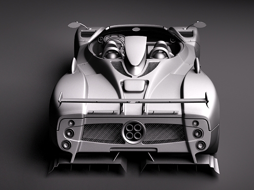 Pagani Zonda Cinque Roadster 2010 3D Model 3D model_10