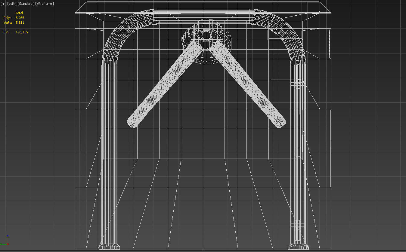 Entrance Security Barrier Turnstile Gate 3D model_18