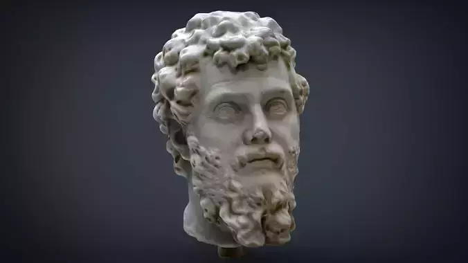 Septimius Severus Bust Low-poly 3D model
