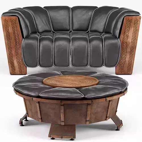 Dreamtime Armchair and Ottoman by Pacific Green 3D model