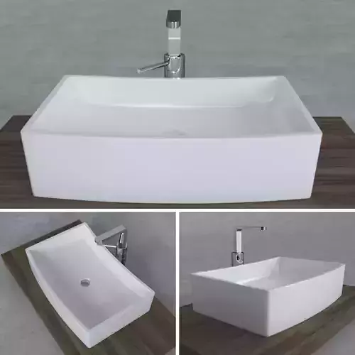 Washbasin Formy Low-poly 3D model
