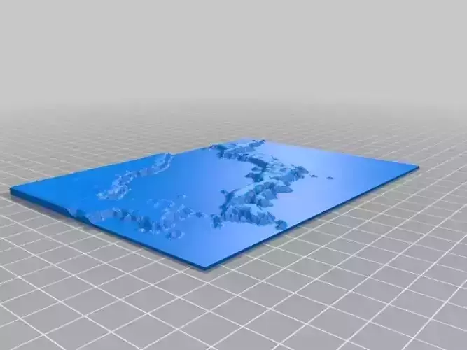 Korea Japan Map Free 3D print model