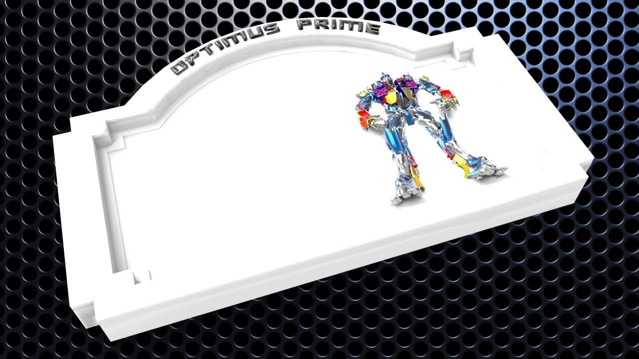 Optimus Prime Bedroom Door Sign Template - 2 versions 3D print model_2