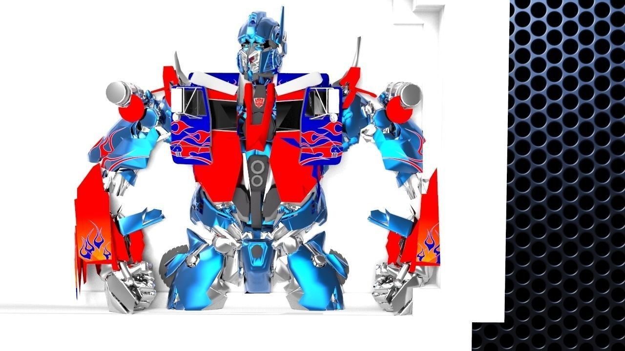 Optimus Prime Bedroom Door Sign Template - 2 versions 3D print model_4